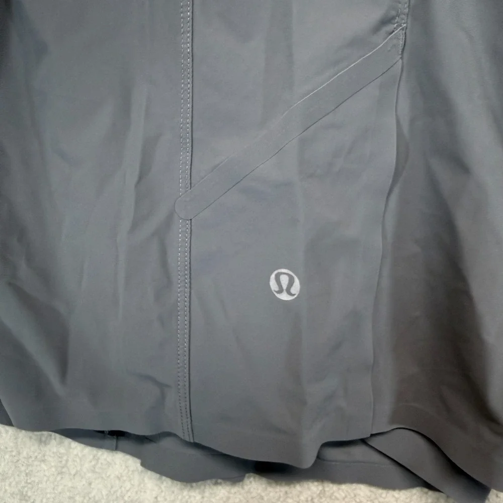 Lululemon Mens Assert Linerless Shorts Gray Stretch Drawstring Outdoor Running L